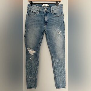 Hudson Zach Distressed Skinny jeans. Waist 30. Blue